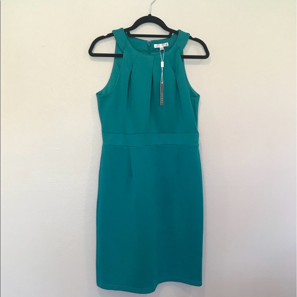 NWT ✨Spense Vivid Jade Teal Keyhole Dress